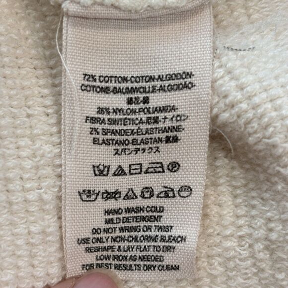 Free People XS Isla Ottoman Sweater Slouchy Sleeveless Ivory Tunic Turtleneck - Picture 13 of 13